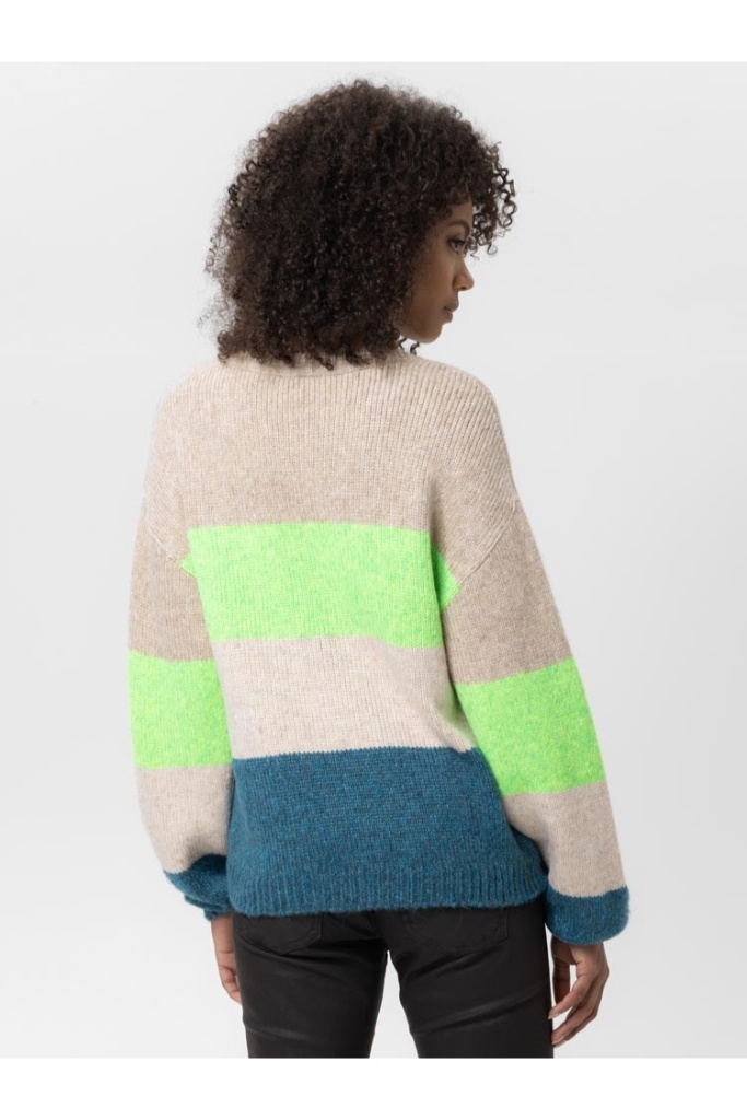 Herrlicher - Pulóver s pásmi Neon green - neon green Herrlicher - Pulóver s pásmi Neon green - neon green