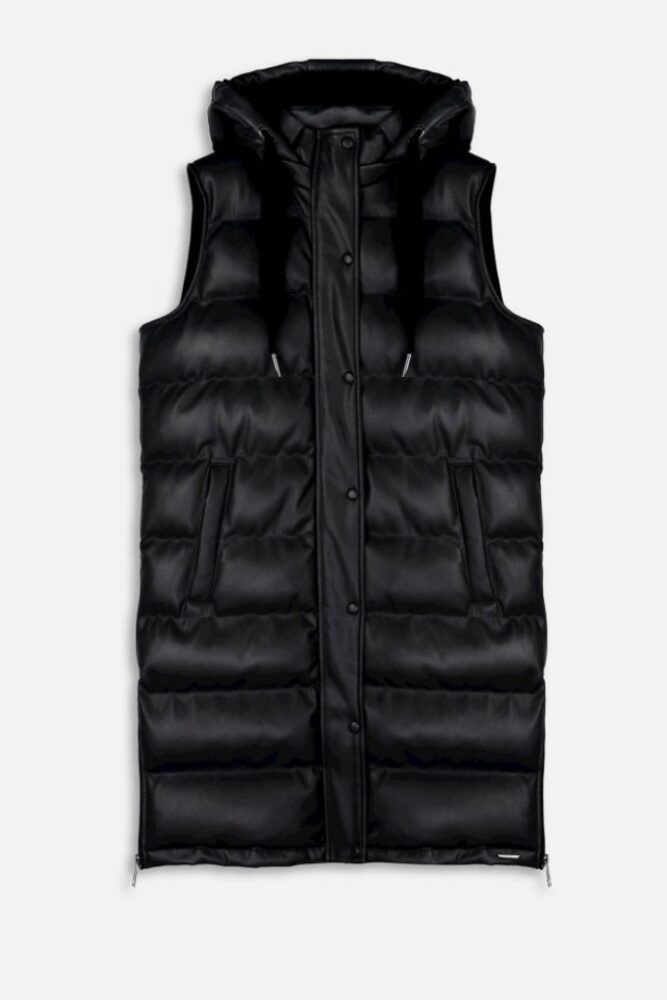 Rino Pelle - Vesta predĺžená z ECO kože Black - black