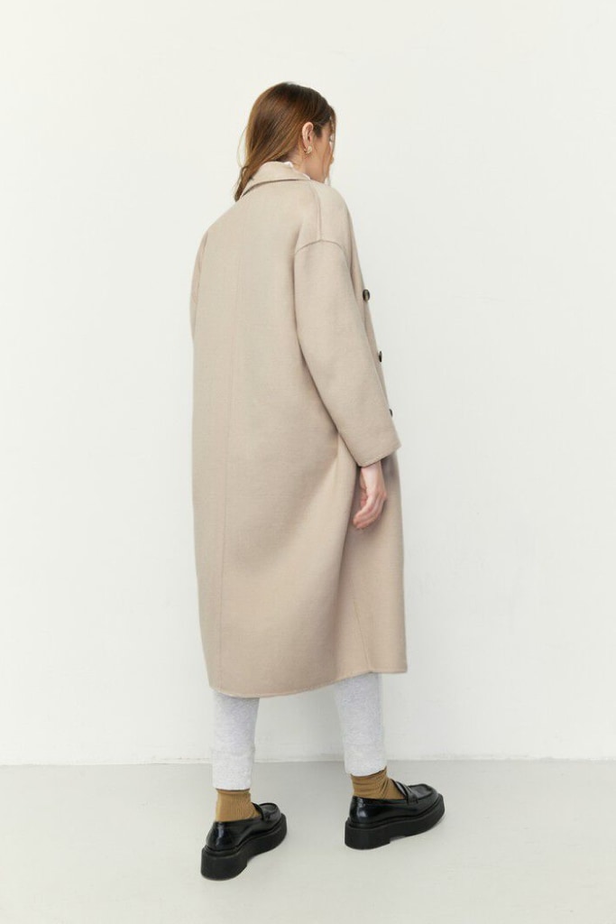 AMERICAN VINTAGE - Kabát z vlny Greige - greige AMERICAN VINTAGE - Kabát z vlny Greige - greige