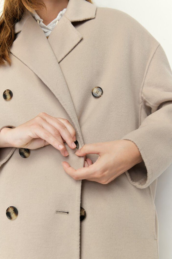 AMERICAN VINTAGE - Kabát z vlny Greige - greige AMERICAN VINTAGE - Kabát z vlny Greige - greige