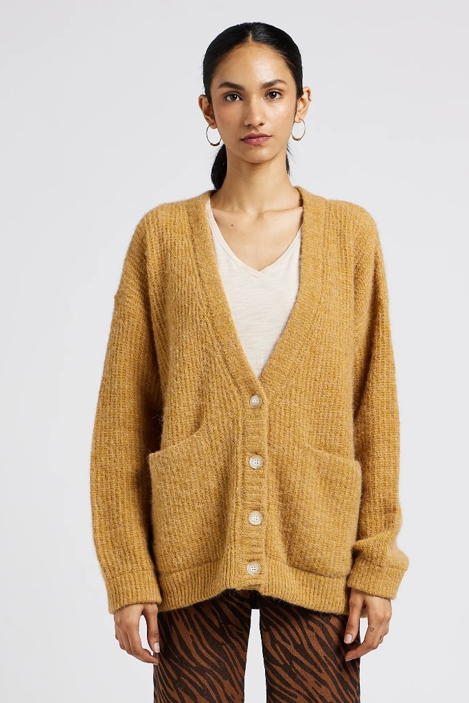 AMERICAN VINTAGE - Sveter dlhý s gombíčkami Chameau chine - chameau chine AMERICAN VINTAGE - Sveter dlhý s gombíčkami Chameau chine - chameau chine