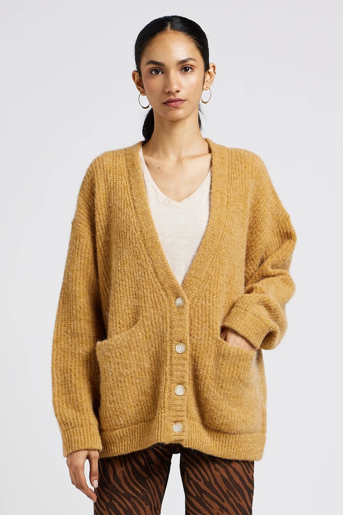 AMERICAN VINTAGE - Sveter dlhý s gombíčkami Chameau chine - chameau chine AMERICAN VINTAGE - Sveter dlhý s gombíčkami Chameau chine - chameau chine