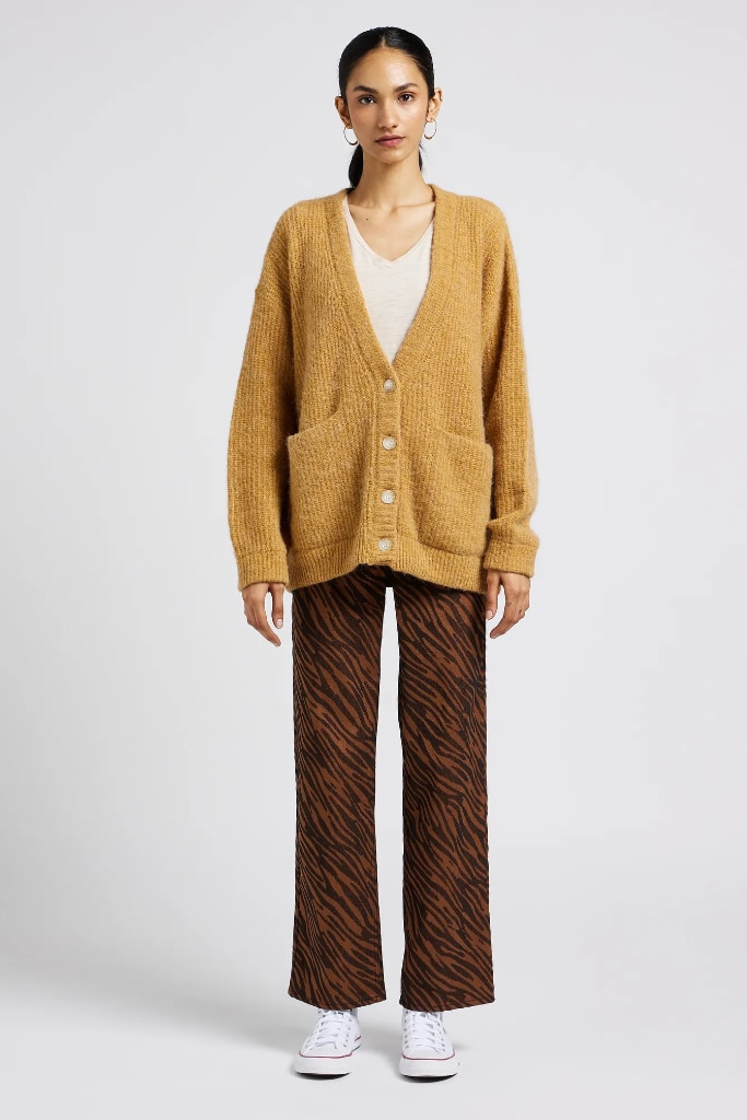 AMERICAN VINTAGE - Sveter dlhý s gombíčkami Chameau chine - chameau chine AMERICAN VINTAGE - Sveter dlhý s gombíčkami Chameau chine - chameau chine