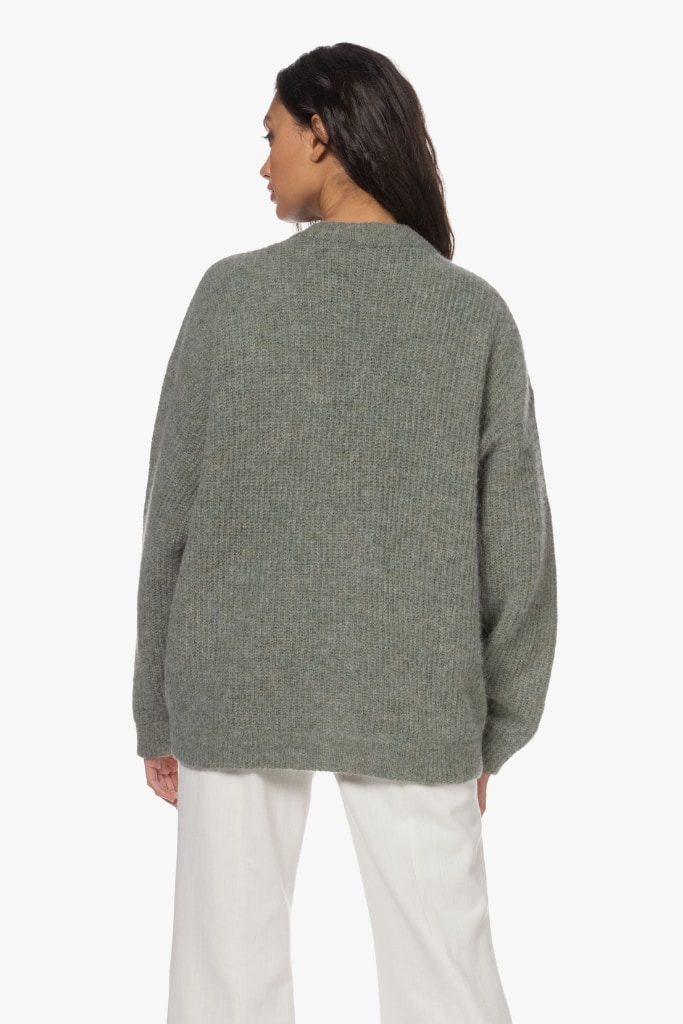 AMERICAN VINTAGE - Sveter dlhý s gombíčkami Vert de gris - vert de gris AMERICAN VINTAGE - Sveter dlhý s gombíčkami Vert de gris - vert de gris