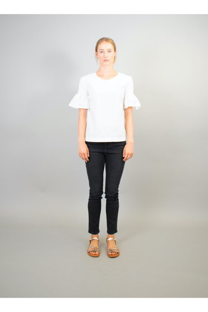 La Fée Maraboutée - Top s ozdobnými rukávmi - blanc