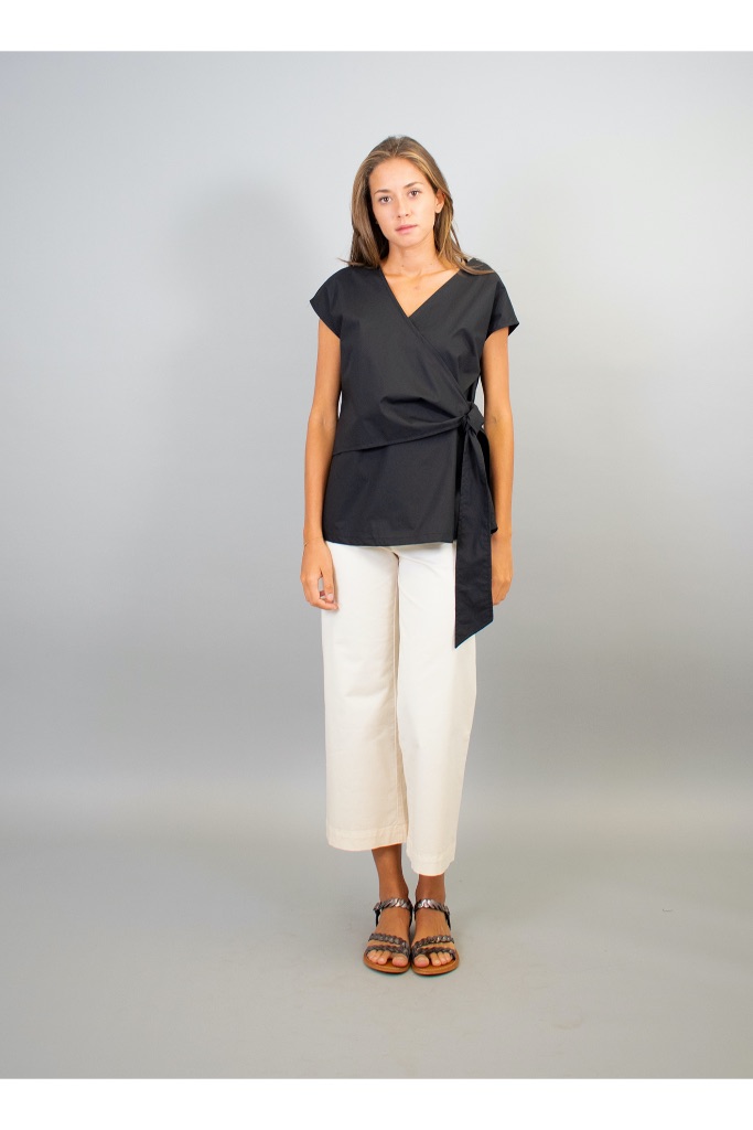 La Fée Maraboutée - Top zavinovací Noir - noir La Fée Maraboutée - Top zavinovací Noir - noir