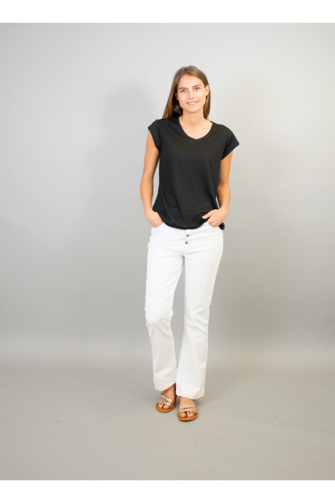 La Fée Maraboutée - Tričko ľanové Noir - noir