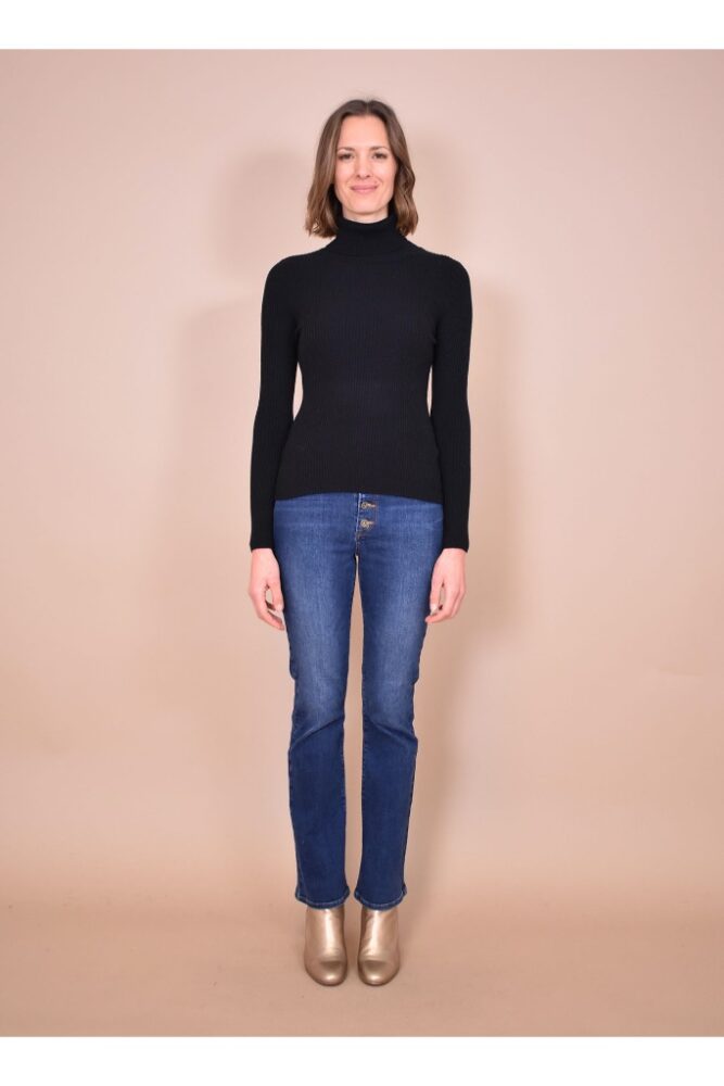 La Fée Maraboutée - Rolák s rebrovým vzorom Noir - noir