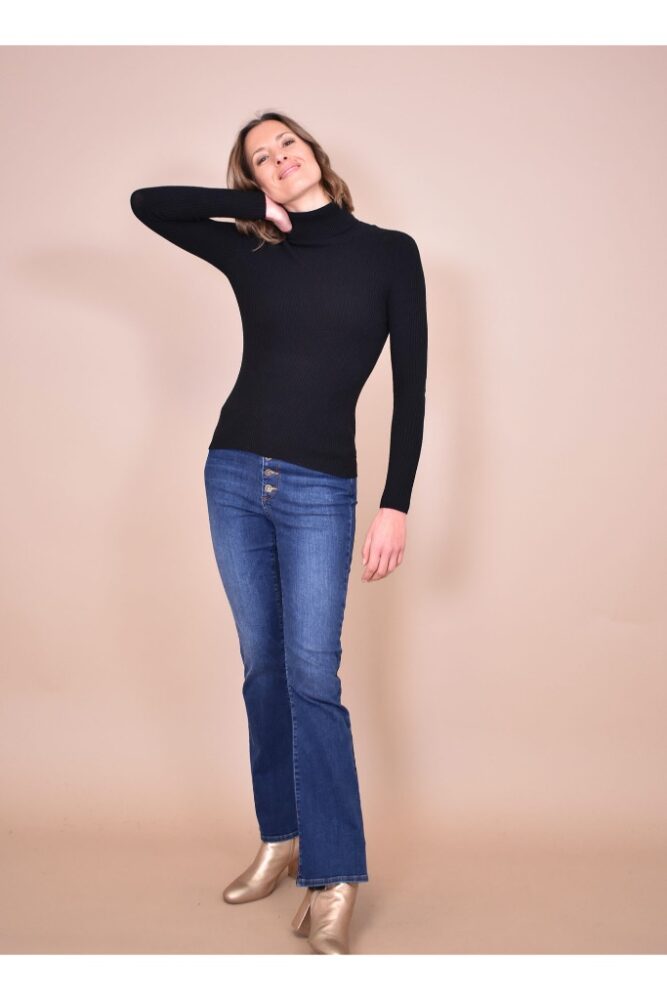 La Fée Maraboutée - Rolák s rebrovým vzorom Noir - noir