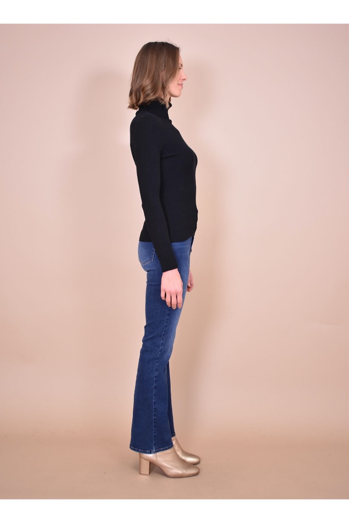 La Fée Maraboutée - Rolák s rebrovým vzorom Noir - noir La Fée Maraboutée - Rolák s rebrovým vzorom Noir - noir