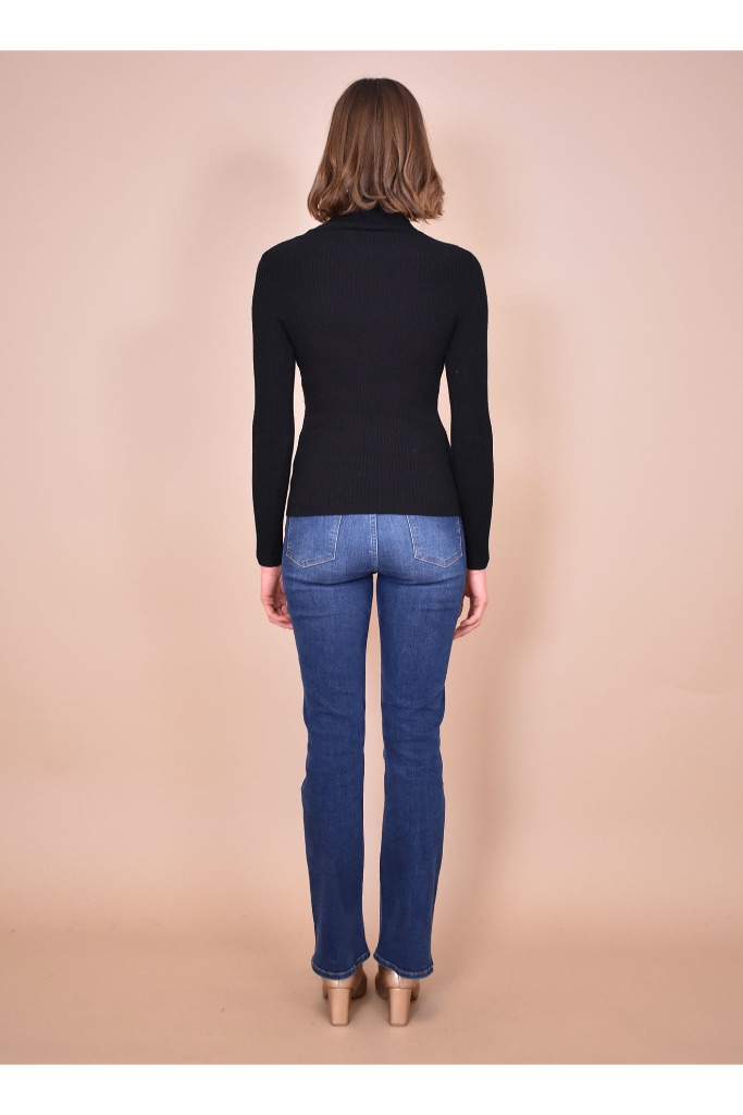 La Fée Maraboutée - Rolák s rebrovým vzorom Noir - noir La Fée Maraboutée - Rolák s rebrovým vzorom Noir - noir