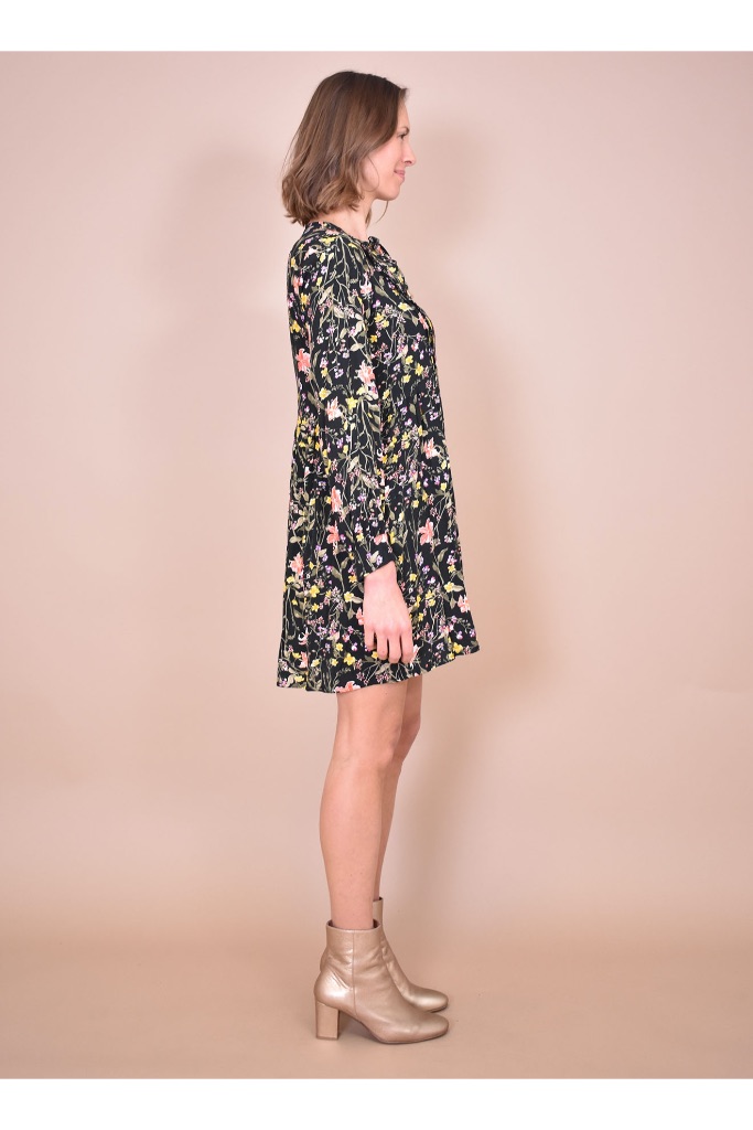 La Fée Maraboutée - Šaty s kvetinovým vzorom - noir/multicolor La Fée Maraboutée - Šaty s kvetinovým vzorom - noir/multicolor