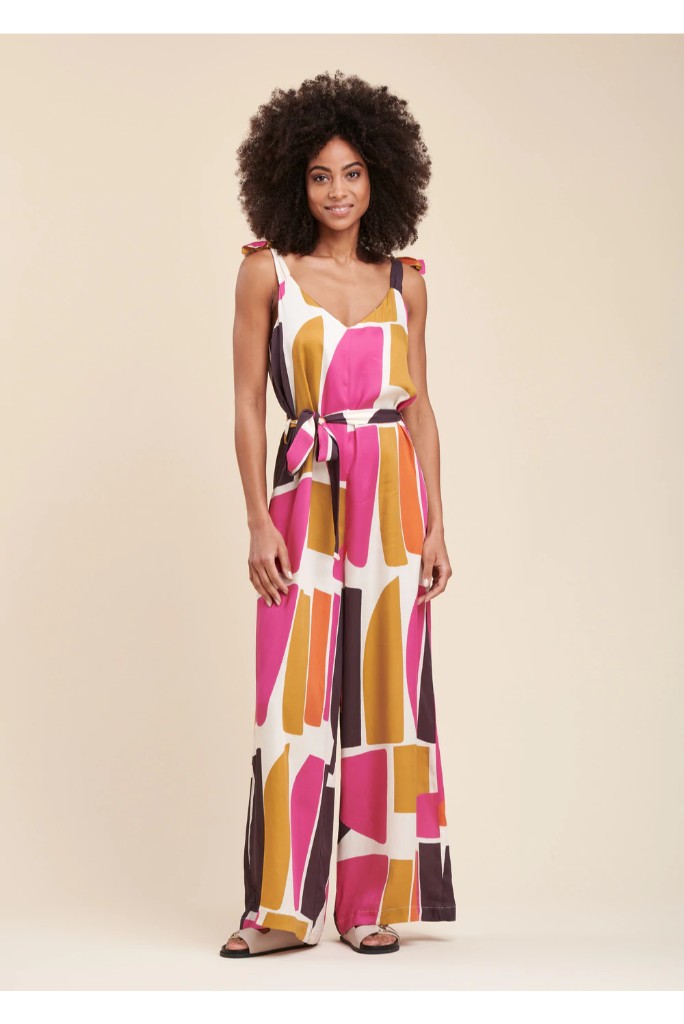 La Fée Maraboutée - Overal so širokými nohavicami farebný Groseille - groseille La Fée Maraboutée - Overal so širokými nohavicami farebný Groseille - groseille