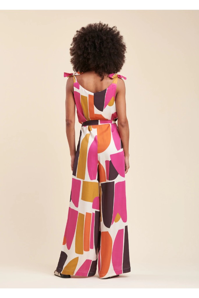 La Fée Maraboutée - Overal so širokými nohavicami farebný Groseille - groseille La Fée Maraboutée - Overal so širokými nohavicami farebný Groseille - groseille