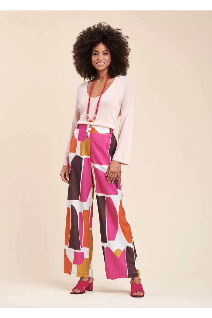 La Fée Maraboutée - Nohavice široké farebné Groseille - groseille La Fée Maraboutée - Nohavice široké farebné Groseille - groseille