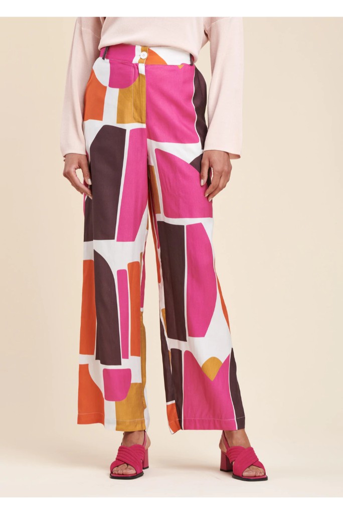 La Fée Maraboutée - Nohavice široké farebné Groseille - groseille La Fée Maraboutée - Nohavice široké farebné Groseille - groseille