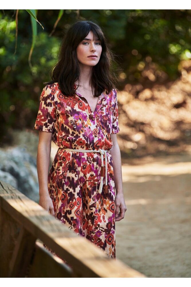 La Fée Maraboutée - Šaty košeľové so vzorom Multicolor - multicolor