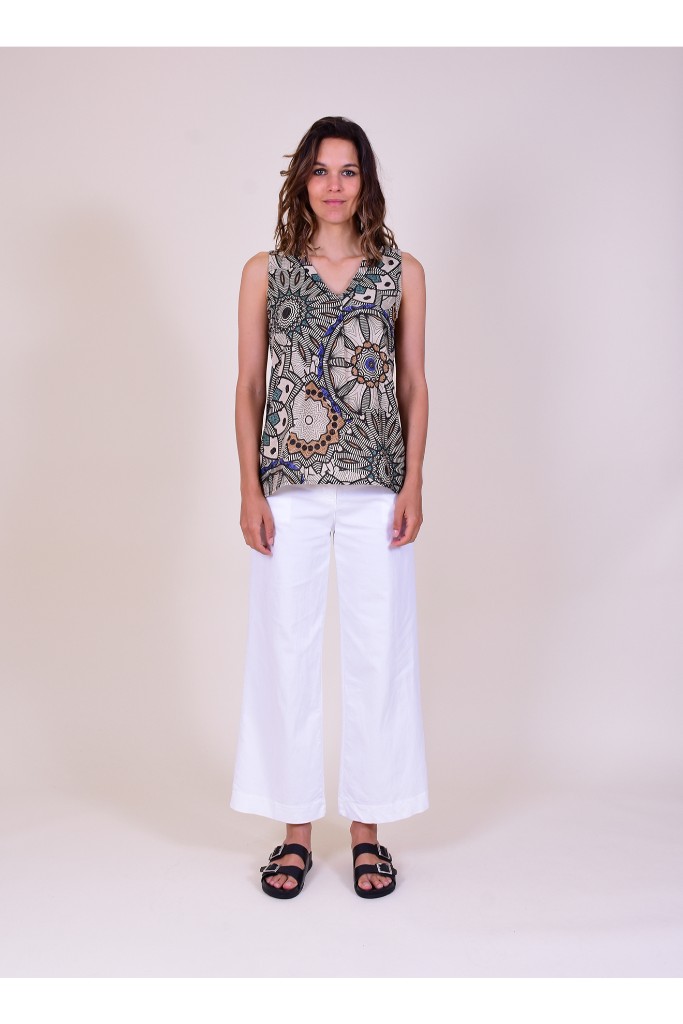 La Fée Maraboutée - Top so vzorom beige - beige La Fée Maraboutée - Top so vzorom beige - beige