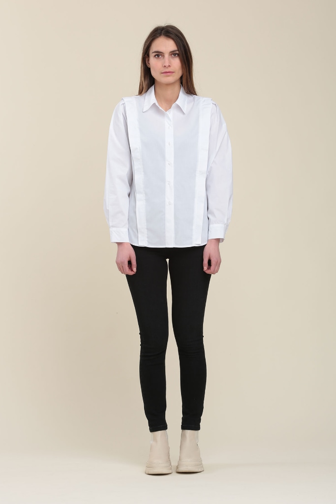 La Fée Maraboutée - Košeľa so záševkami Blanc - blanc La Fée Maraboutée - Košeľa so záševkami Blanc - blanc