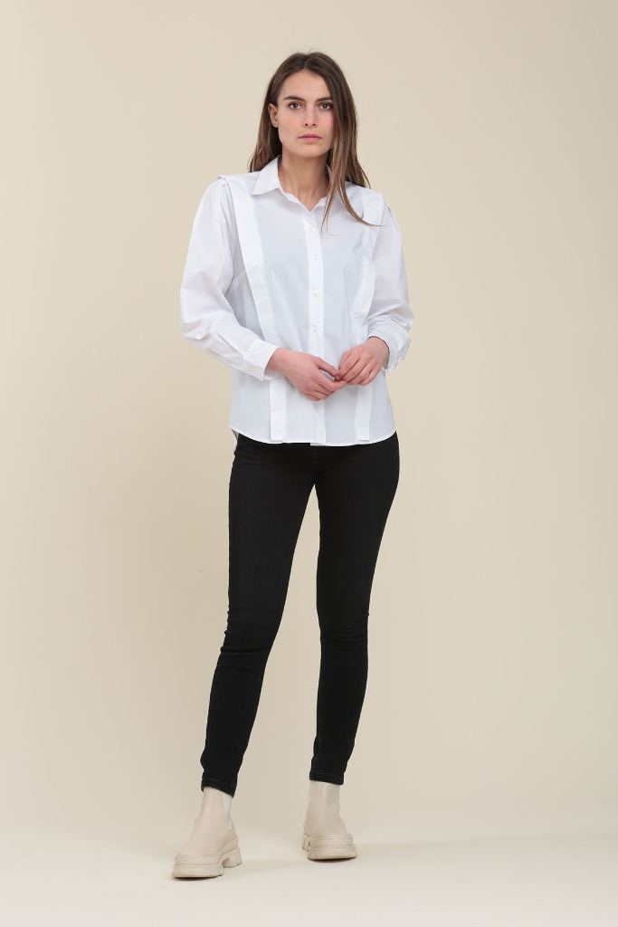 La Fée Maraboutée - Košeľa so záševkami Blanc - blanc La Fée Maraboutée - Košeľa so záševkami Blanc - blanc