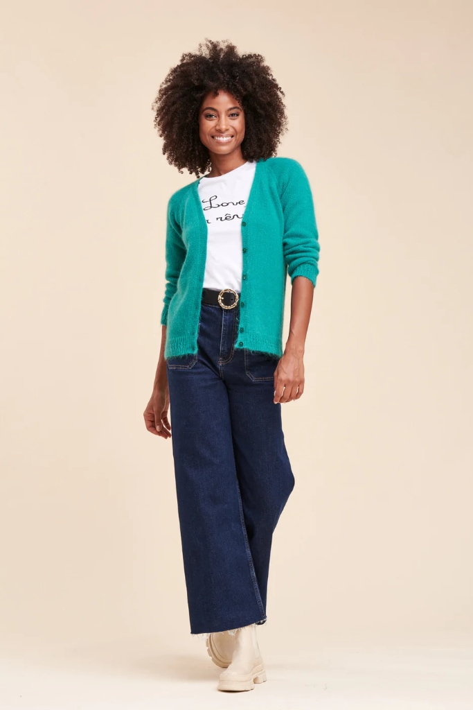 La Fée Maraboutée - Sveter s ozdobným patentom Chlorophylle - chlorophylle La Fée Maraboutée - Sveter s ozdobným patentom Chlorophylle - chlorophylle