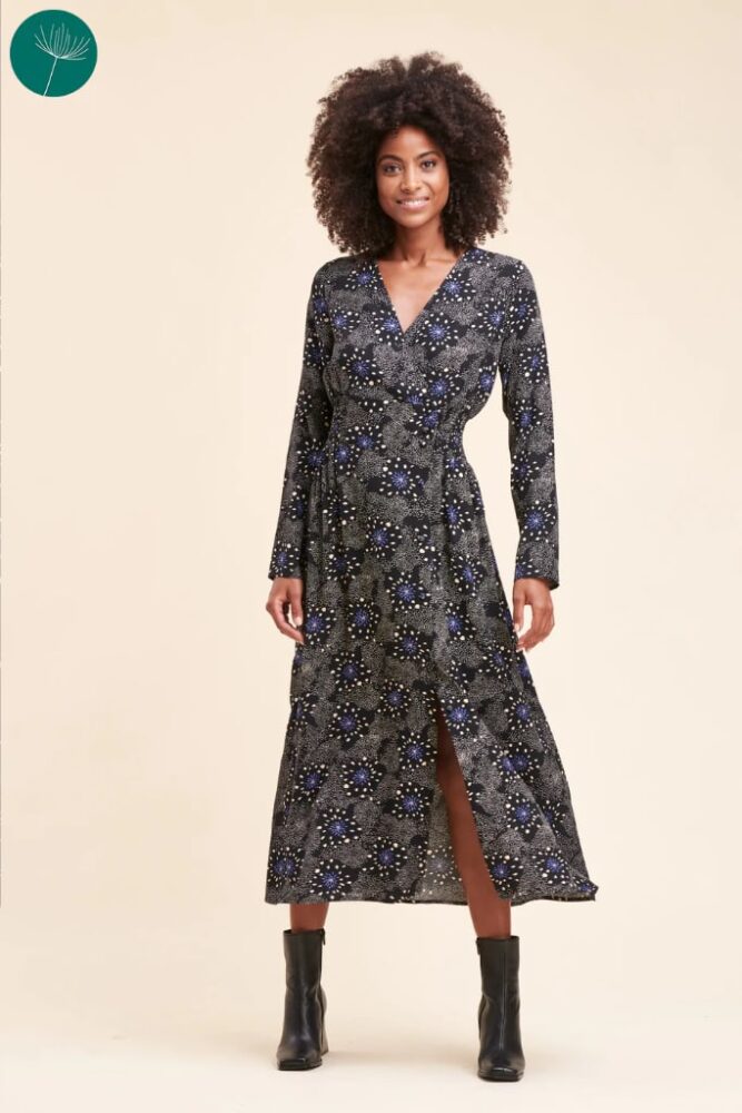 La Fée Maraboutée - Šaty zavinovacie dlhé Noir - noir