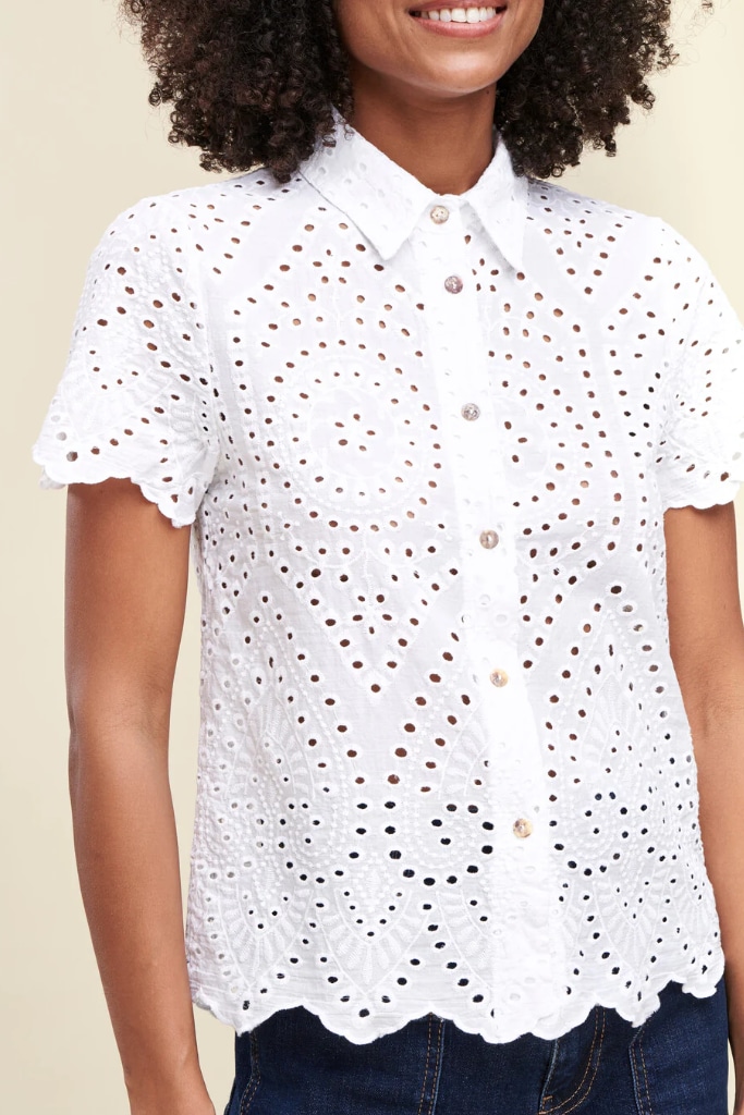 La Fée Maraboutée - Blúzka z madeiry Blanc - blanc La Fée Maraboutée - Blúzka z madeiry Blanc - blanc