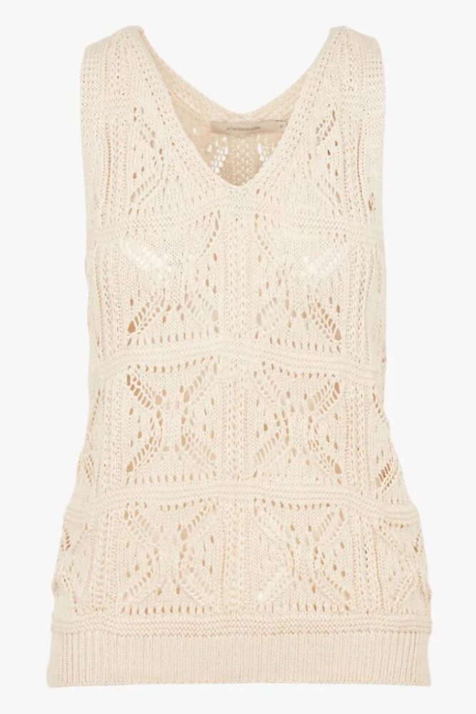 La Fée Maraboutée - Top háčkovaný bez rukávov Ecru - ecru