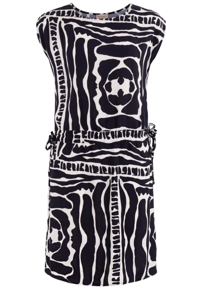 La Fée Maraboutée - Šaty s opaskom Ecru noir - ecru noir