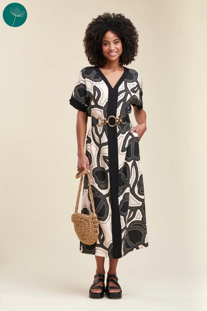 La Fée Maraboutée - Šaty dlhé s V-výstrihom Skin/Noir - skin/noir La Fée Maraboutée - Šaty dlhé s V-výstrihom Skin/Noir - skin/noir