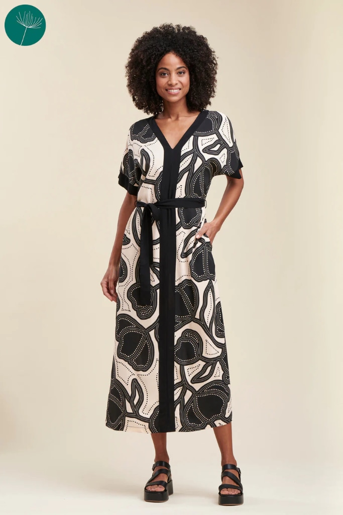 La Fée Maraboutée - Šaty dlhé s V-výstrihom Skin/Noir - skin/noir La Fée Maraboutée - Šaty dlhé s V-výstrihom Skin/Noir - skin/noir