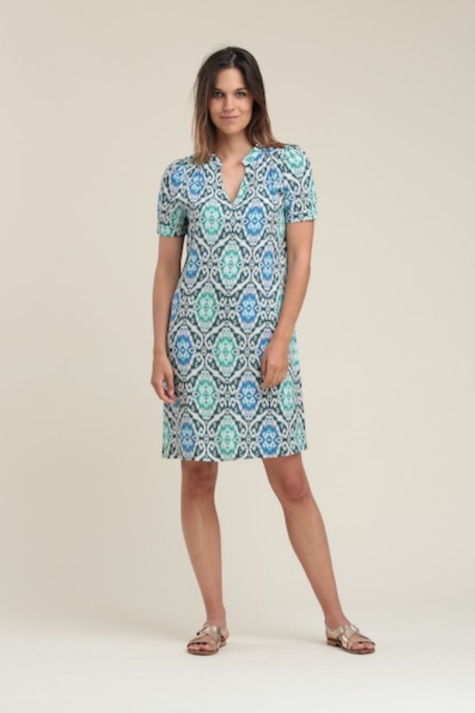 La Fée Maraboutée - Šaty voľné s rukávkami Petrole - petrole La Fée Maraboutée - Šaty voľné s rukávkami Petrole - petrole