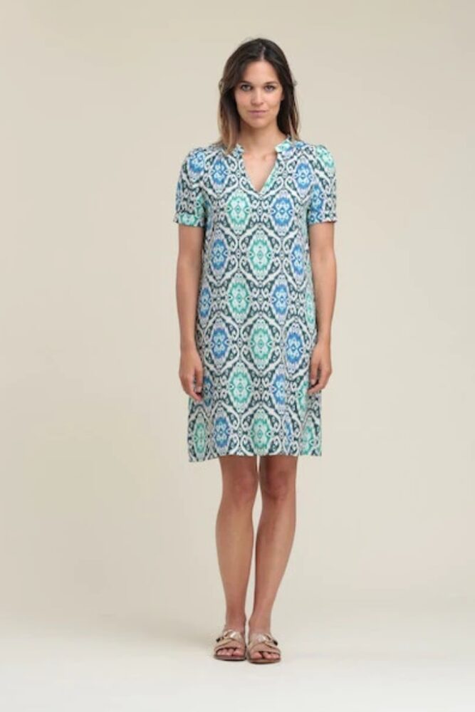 La Fée Maraboutée - Šaty voľné s rukávkami Petrole - petrole