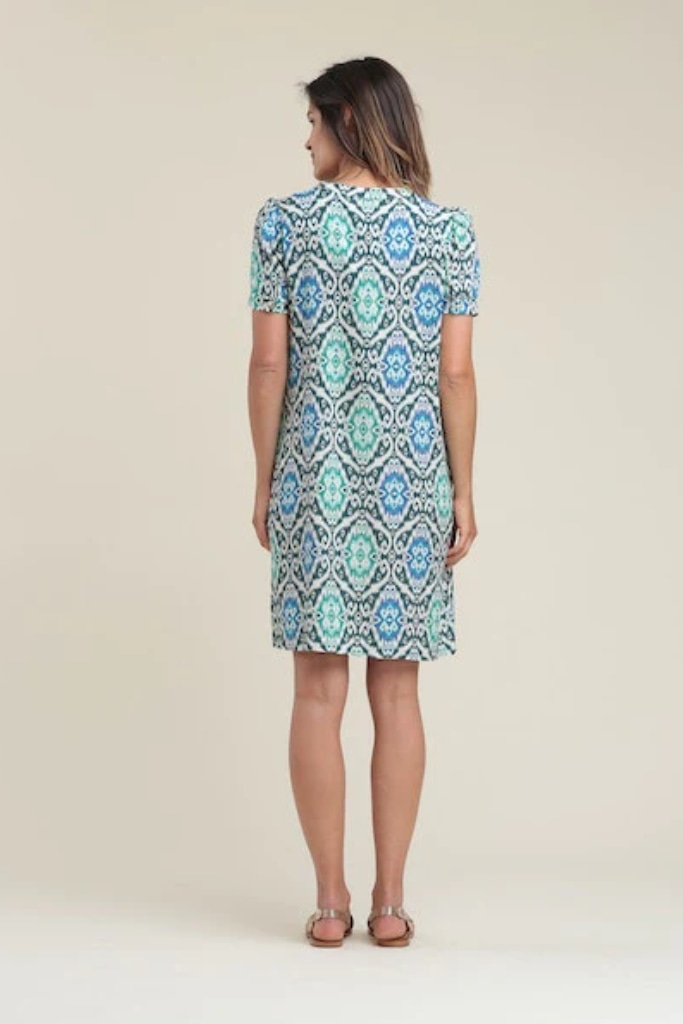 La Fée Maraboutée - Šaty voľné s rukávkami Petrole - petrole La Fée Maraboutée - Šaty voľné s rukávkami Petrole - petrole