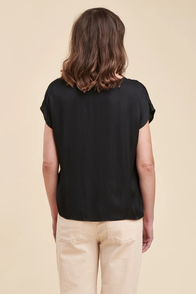 La Fée Maraboutée - Top voľný s V-výstrihom Noir - noir La Fée Maraboutée - Top voľný s V-výstrihom Noir - noir