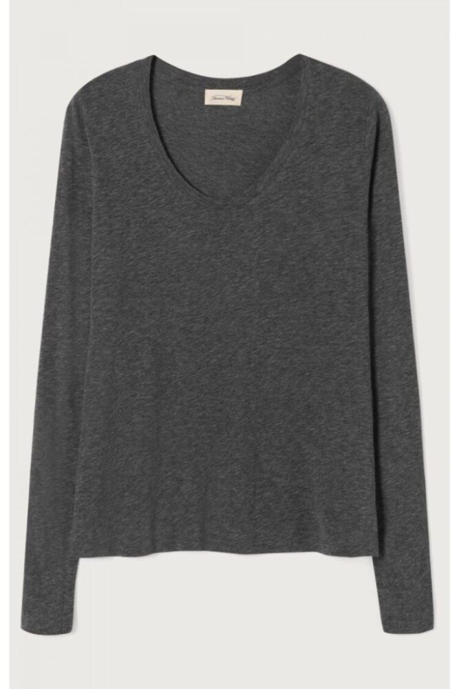 AMERICAN VINTAGE - Tričko s dlhým rukávom Jacksonville Anthracite - anthracite