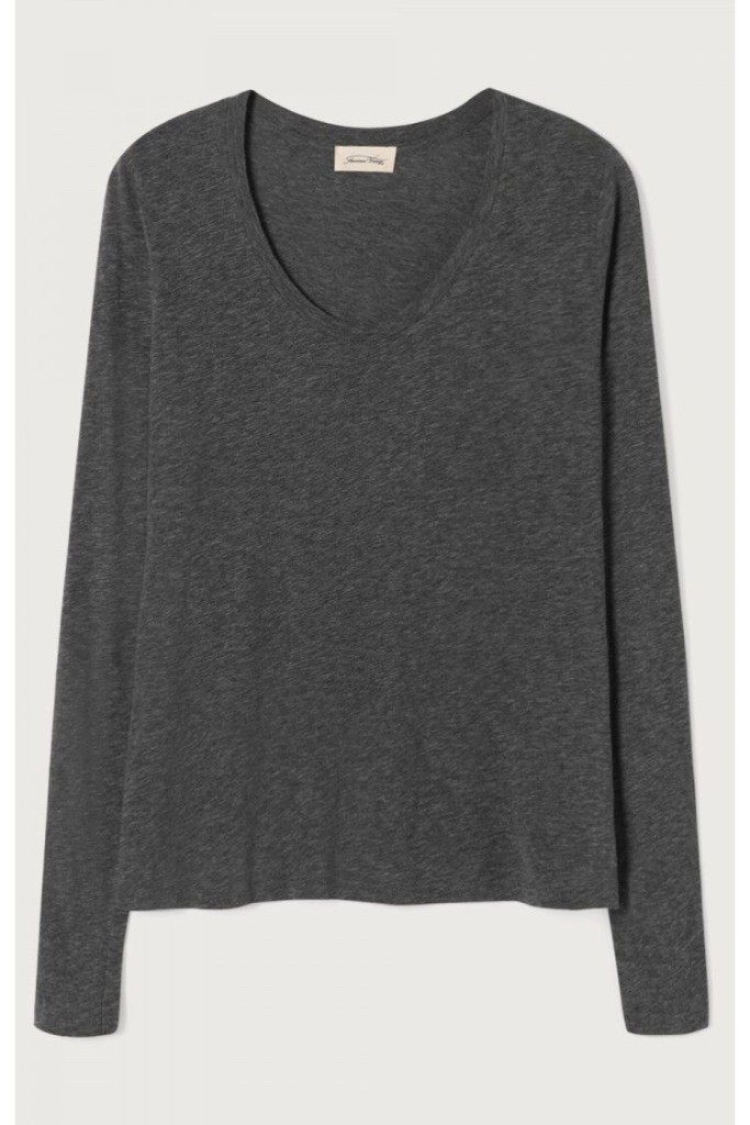 AMERICAN VINTAGE - Tričko s dlhým rukávom Jacksonville Anthracite - anthracite AMERICAN VINTAGE - Tričko s dlhým rukávom Jacksonville Anthracite - anthracite