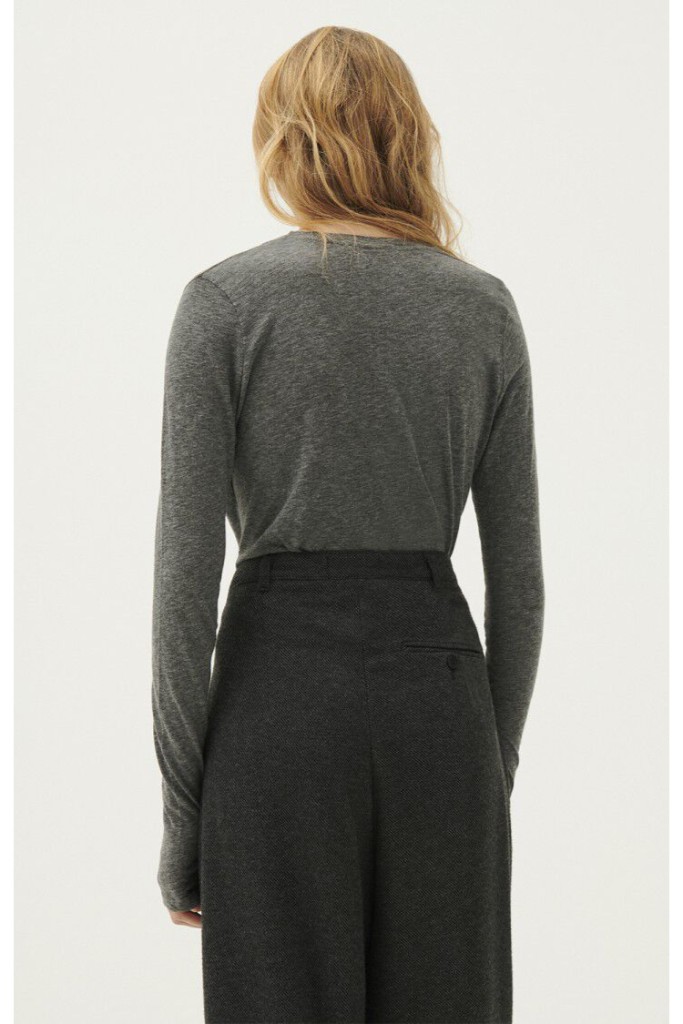 AMERICAN VINTAGE - Tričko s dlhým rukávom Jacksonville Anthracite - anthracite AMERICAN VINTAGE - Tričko s dlhým rukávom Jacksonville Anthracite - anthracite