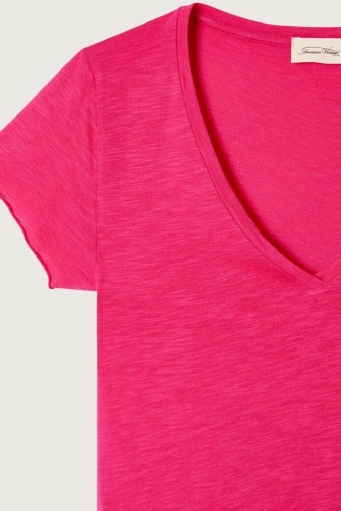 AMERICAN VINTAGE - Tričko s krátkym rukávom a V-výstrihom Jacksonville Begonia vintage - begonia vintage