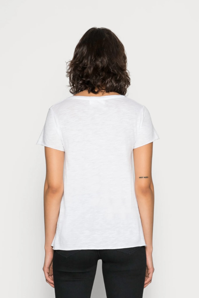 AMERICAN VINTAGE - Tričko s krátkym rukávom a V-výstrihom Jacksonville Blanc - blanc AMERICAN VINTAGE - Tričko s krátkym rukávom a V-výstrihom Jacksonville Blanc - blanc