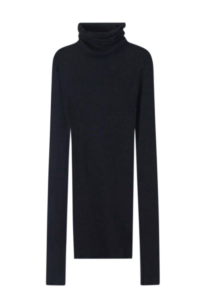 AMERICAN VINTAGE - Rolák tenký dlhý Massa Black - noir