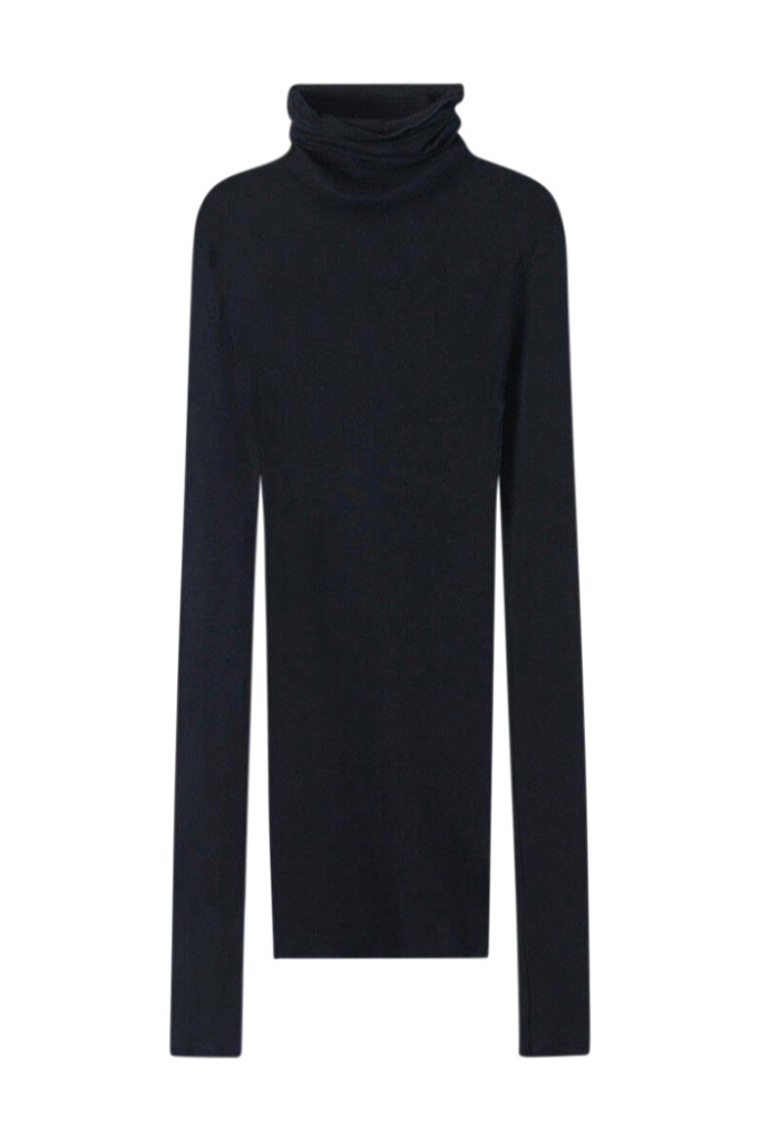 AMERICAN VINTAGE - Rolák tenký dlhý Massa Black - noir AMERICAN VINTAGE - Rolák tenký dlhý Massa Black - noir