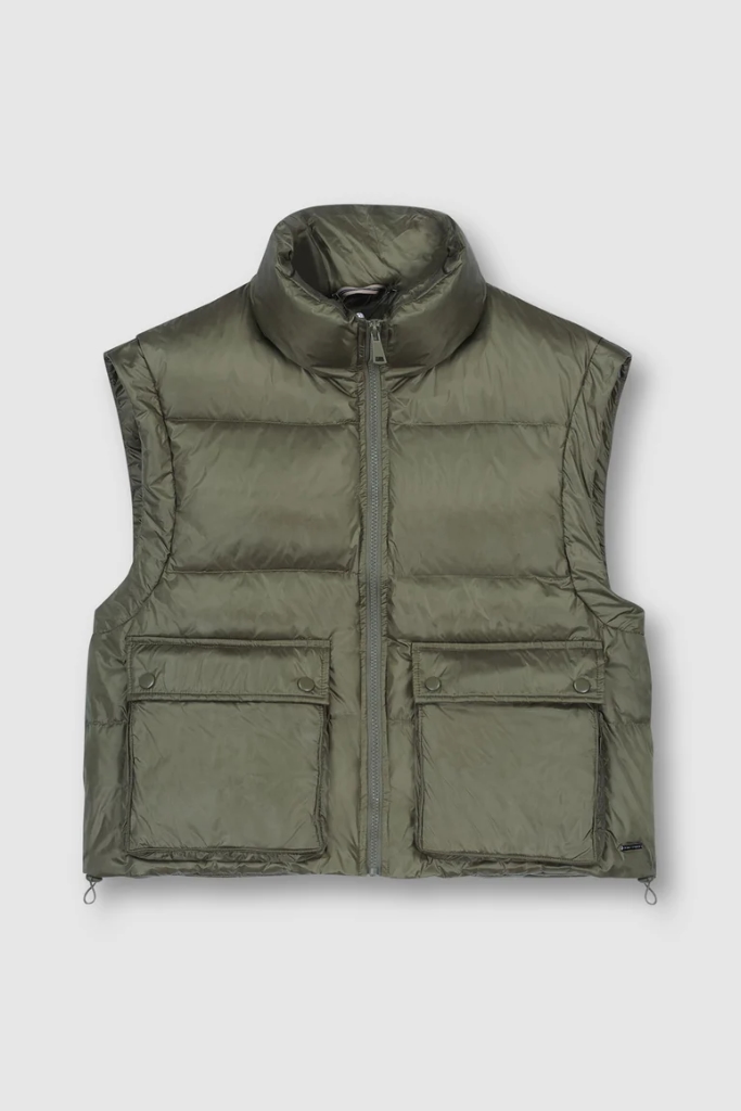 Rino Pelle - Vesta krátka prešívaná Pine - pine Rino Pelle - Vesta krátka prešívaná Pine - pine