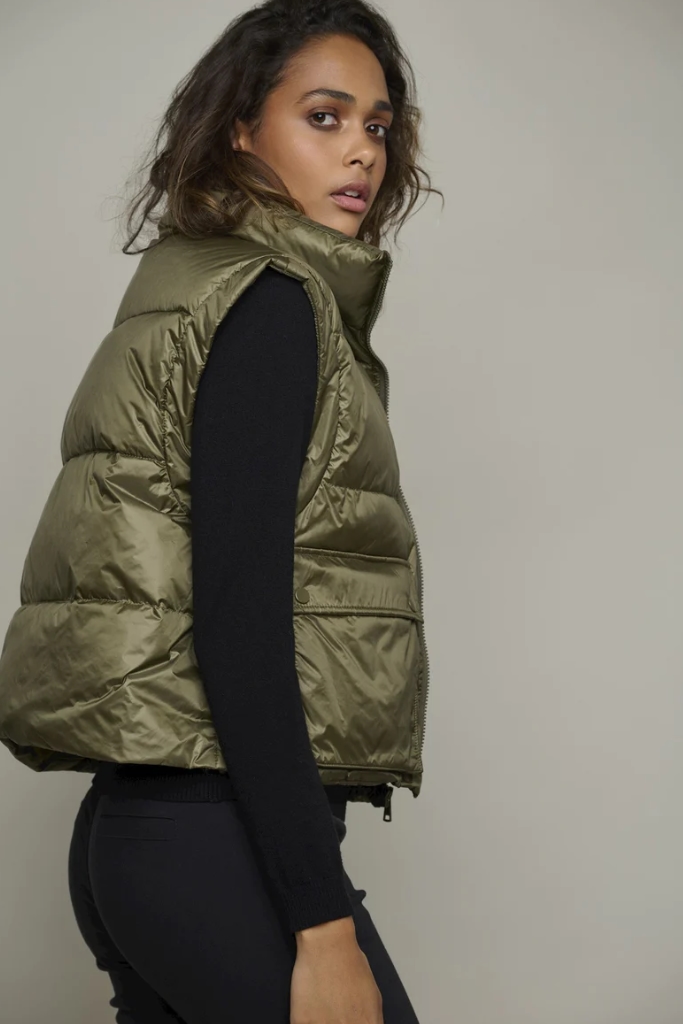 Rino Pelle - Vesta krátka prešívaná Pine - pine Rino Pelle - Vesta krátka prešívaná Pine - pine