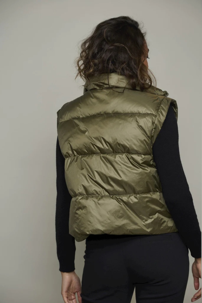 Rino Pelle - Vesta krátka prešívaná Pine - pine Rino Pelle - Vesta krátka prešívaná Pine - pine