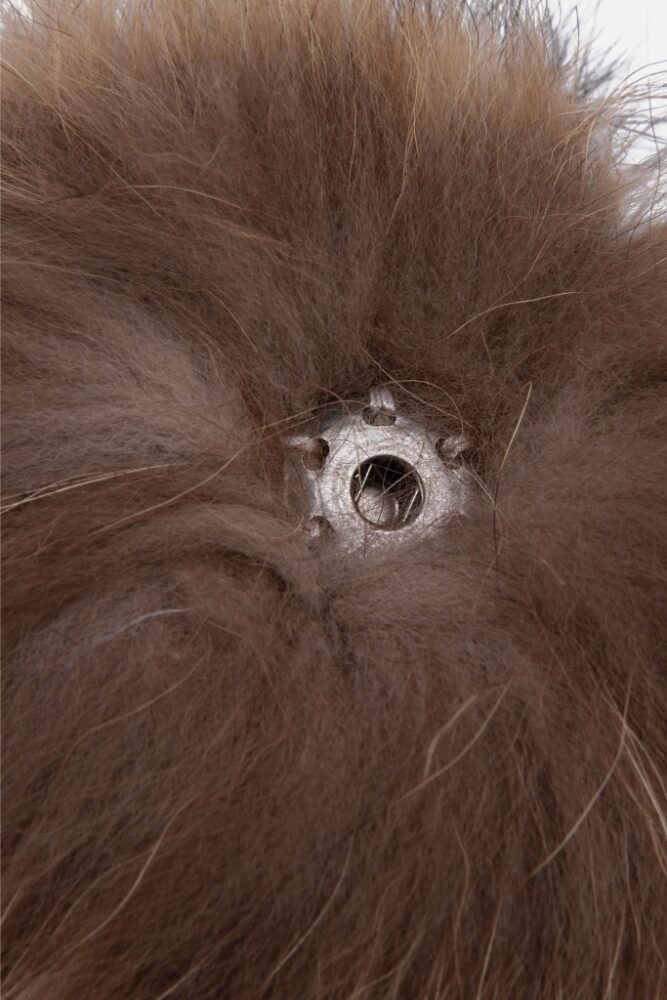 Rino Pelle - Brmbolec pravá kožušina Natural - natural