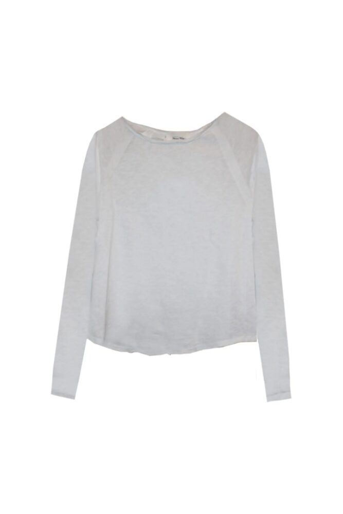 AMERICAN VINTAGE - Tričko s lodičkovým výstrihom Sonoma White - blanc