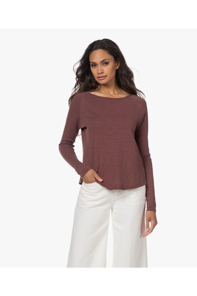 AMERICAN VINTAGE - Tričko s lodičkovým výstrihom Sonoma Vintage garnet - grenat vintage