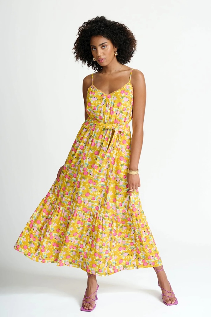 POM-Amsterdam - Šaty dlhé na ramienka Yellow - yellow POM-Amsterdam - Šaty dlhé na ramienka Yellow - yellow