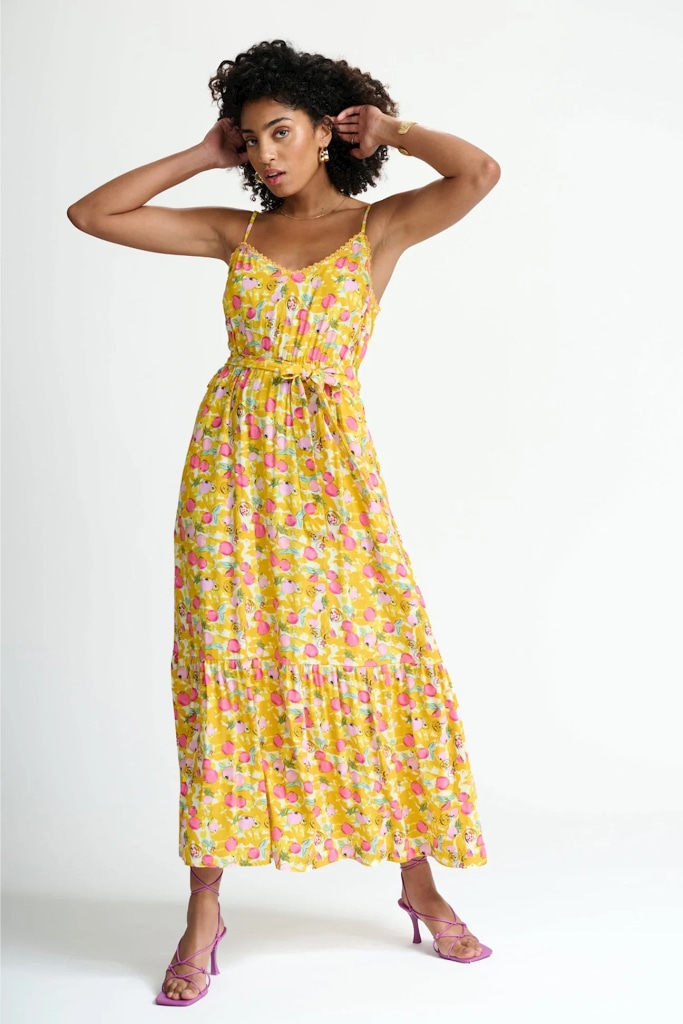 POM-Amsterdam - Šaty dlhé na ramienka Yellow - yellow POM-Amsterdam - Šaty dlhé na ramienka Yellow - yellow